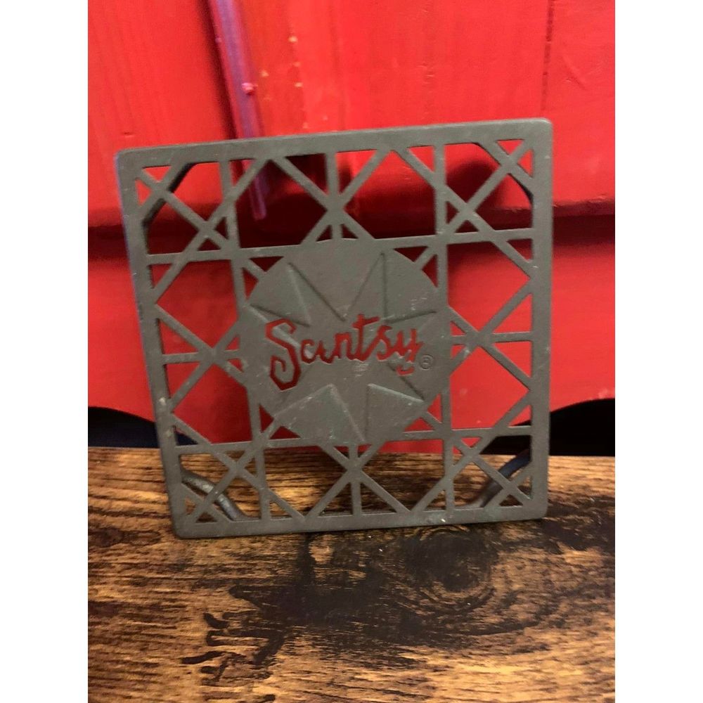 Scentsy Retired Metal Trivet for Candle Holder Logo Heavy Duty Legs Cut Outs EUC